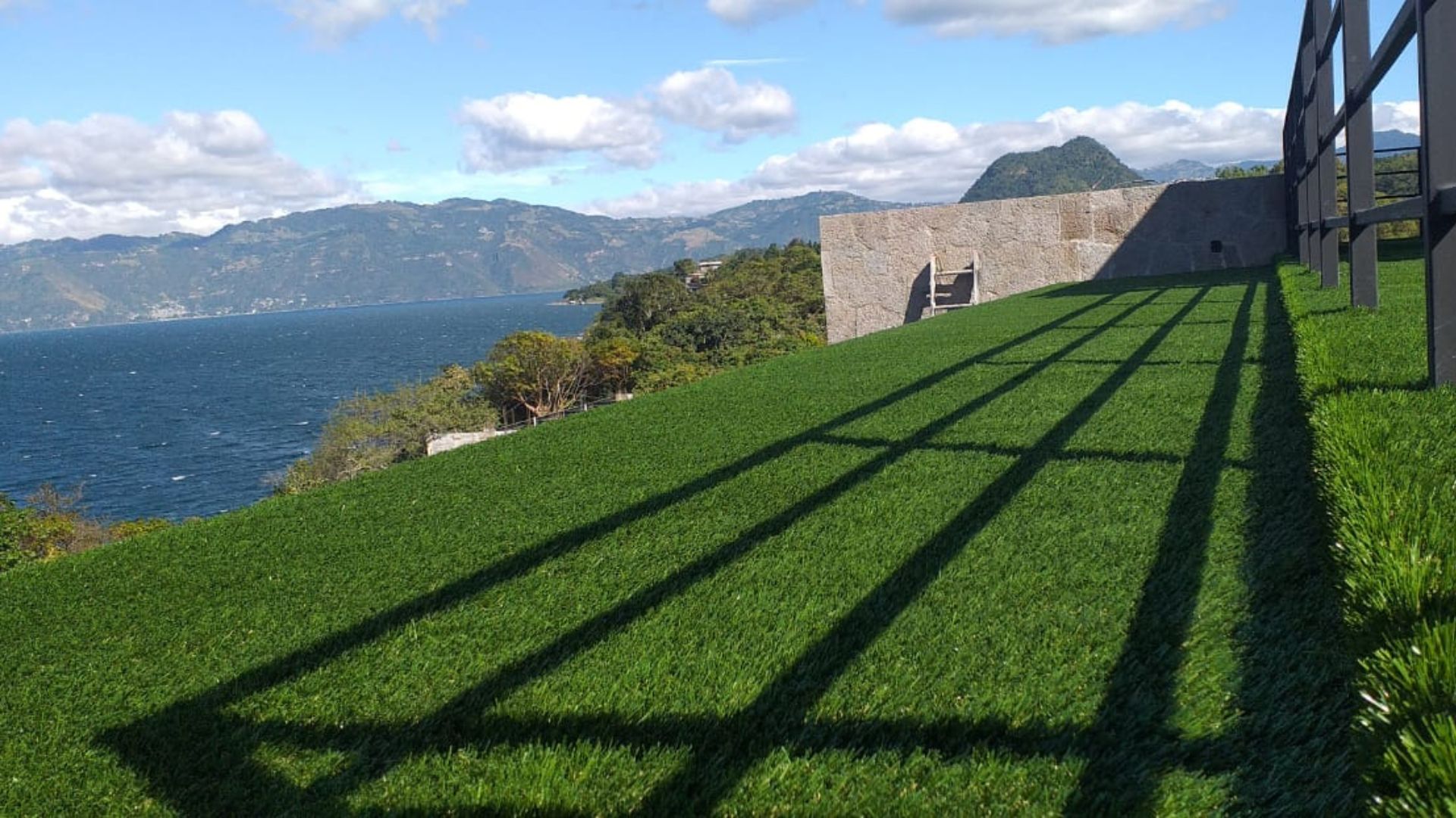 Guatemala Lakefront property with mountain in background