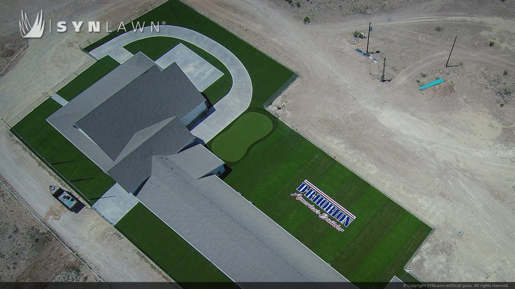 image of SYNLawn artificial grass at D.R. Horton Ranch Summer Camp in Fort Stockton Texas