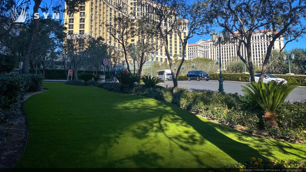 image of SYNLawn artificial grass at the Bellagio Resort and Casino Las Vegas Nevada