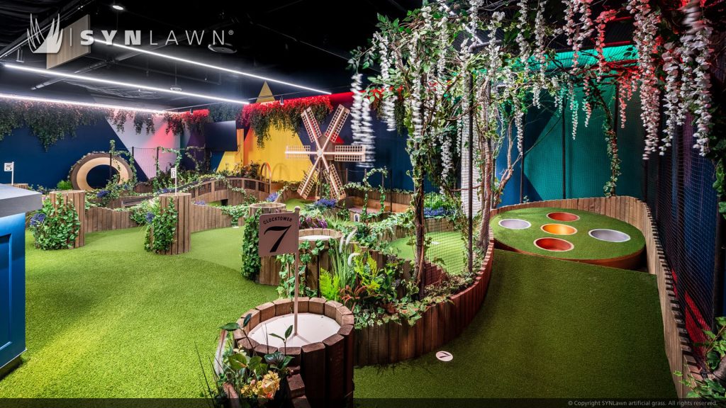 image of SYNLawn artificial grass at Swingers Crazy Golf Club located in Washington D C