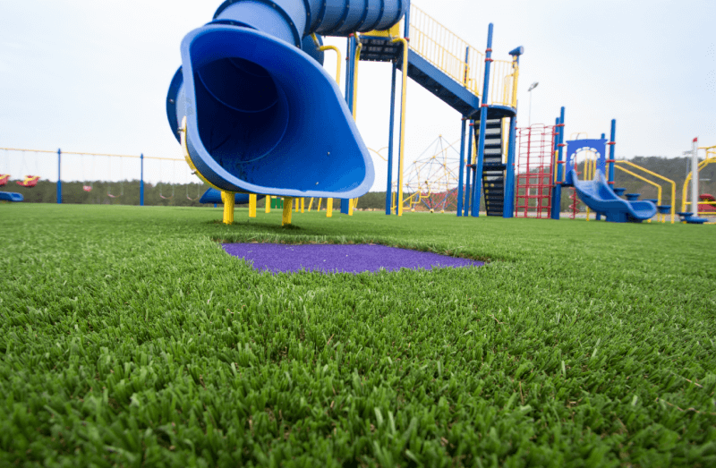 SYNLawn artificial turf adds safety to a playground