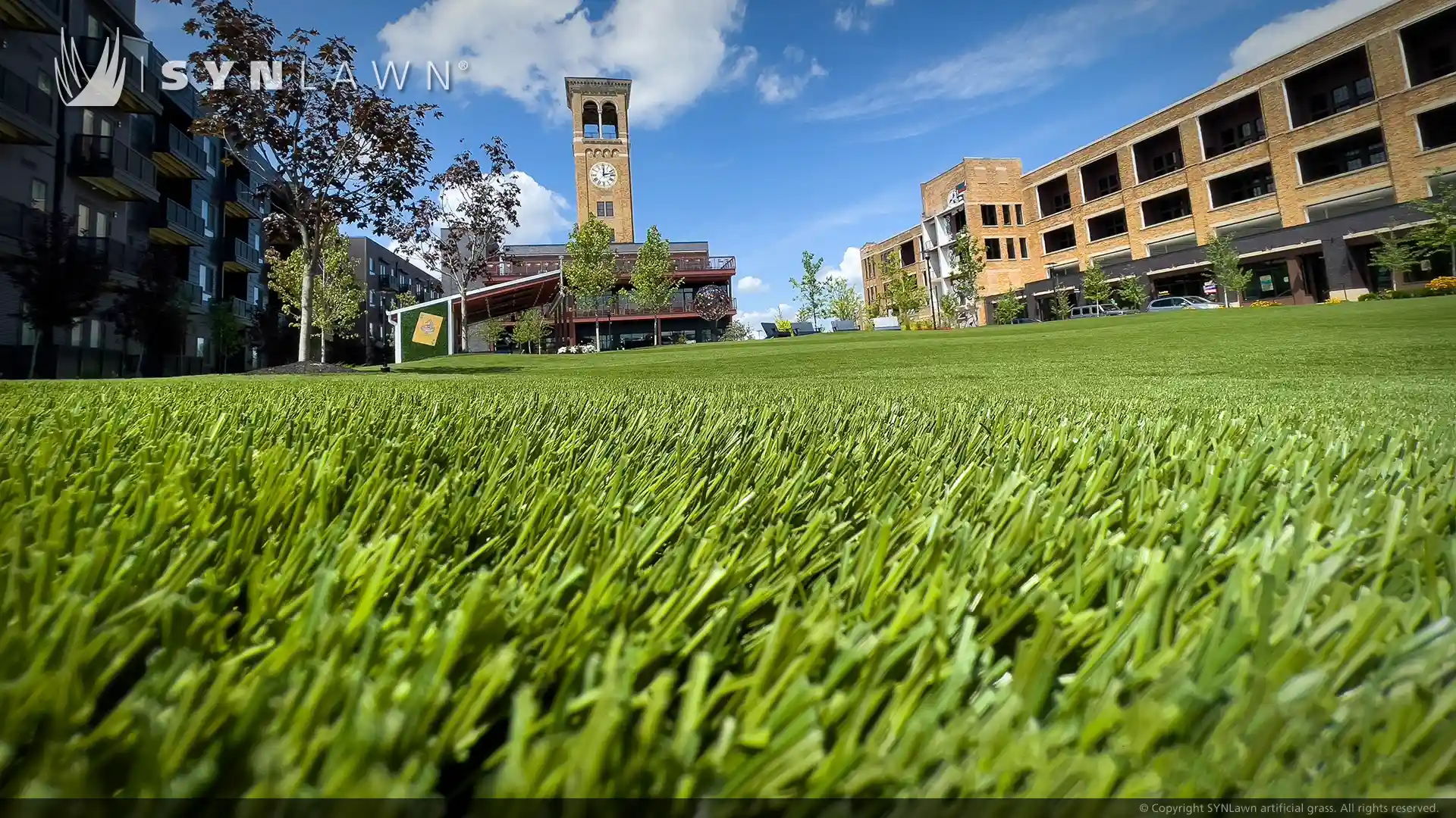 image of SYNLawn artificial grass at Factory 52 Cincinnati Ohio