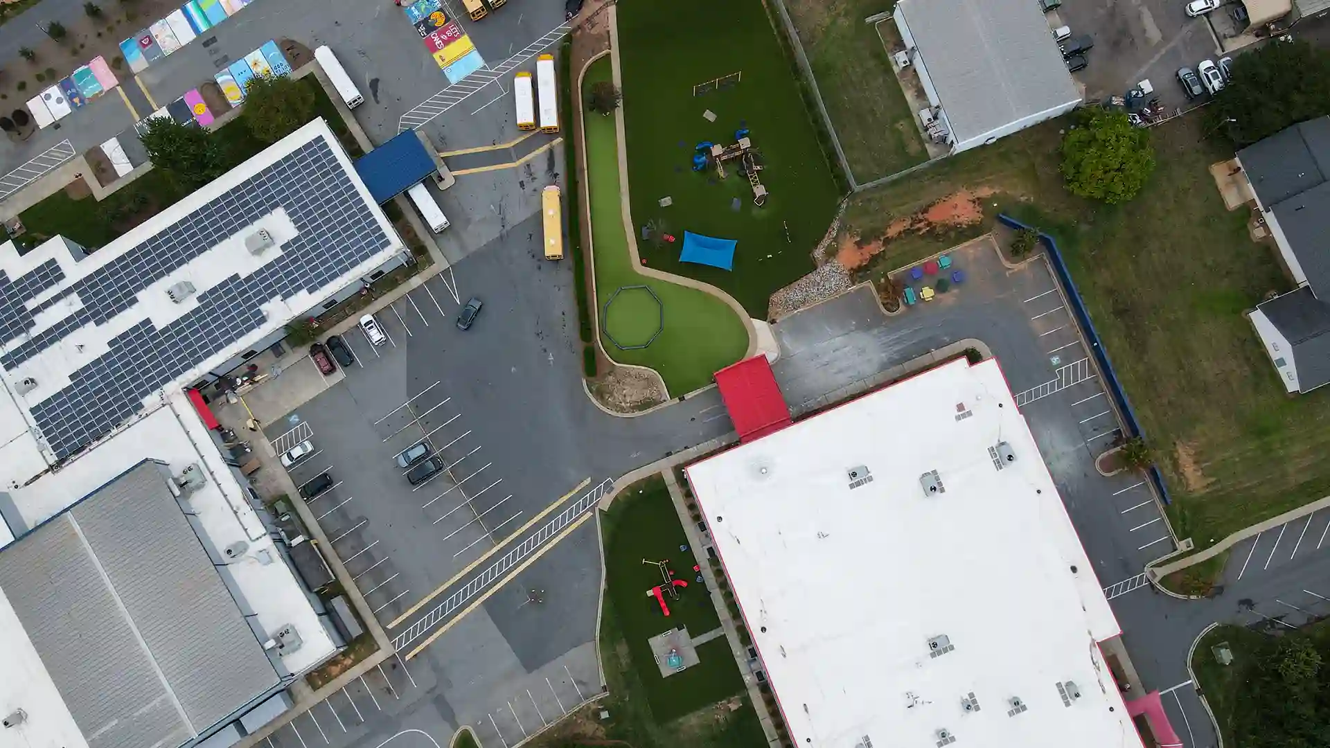 image of SYNLawn artificial grass for play areas at Lincoln Charter School Playground Denver North Carolina