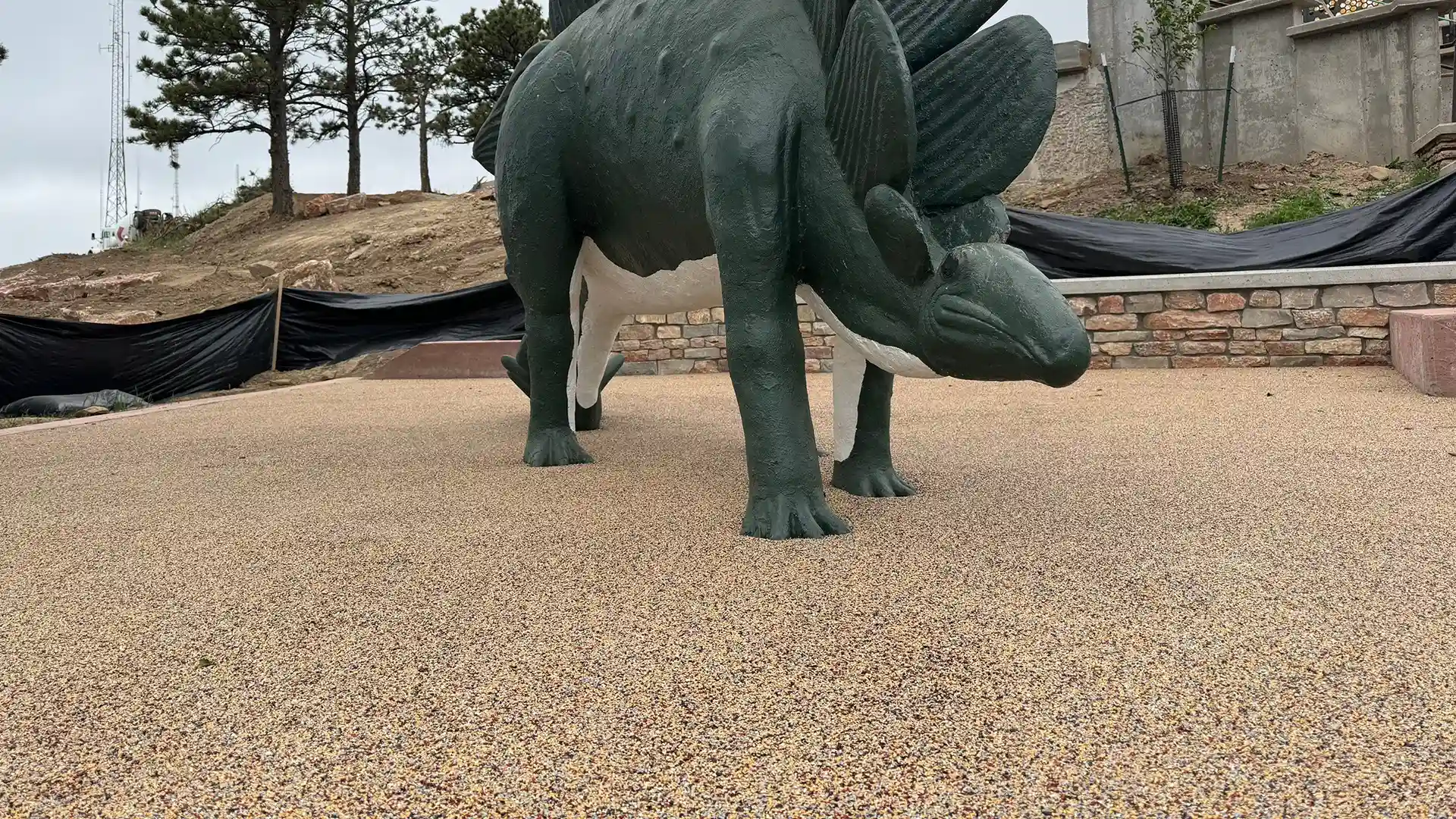 image of SYNLawn Poured in Place at Rapid City Dinosaur Park Black Hills South Dakota